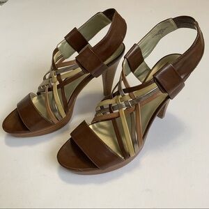 Elegant Brown Strappy Heels